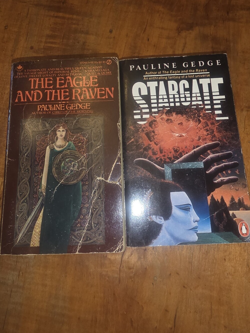 The Eagle and the Raven Pauline Gedge 1ST SIGNET PRINT Book Lot + Stargate GOOD